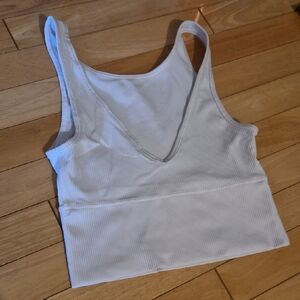 lululemon athletica Ribbed White Tank Top